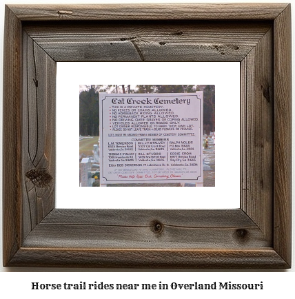 horse trail rides near me in Overland, Missouri